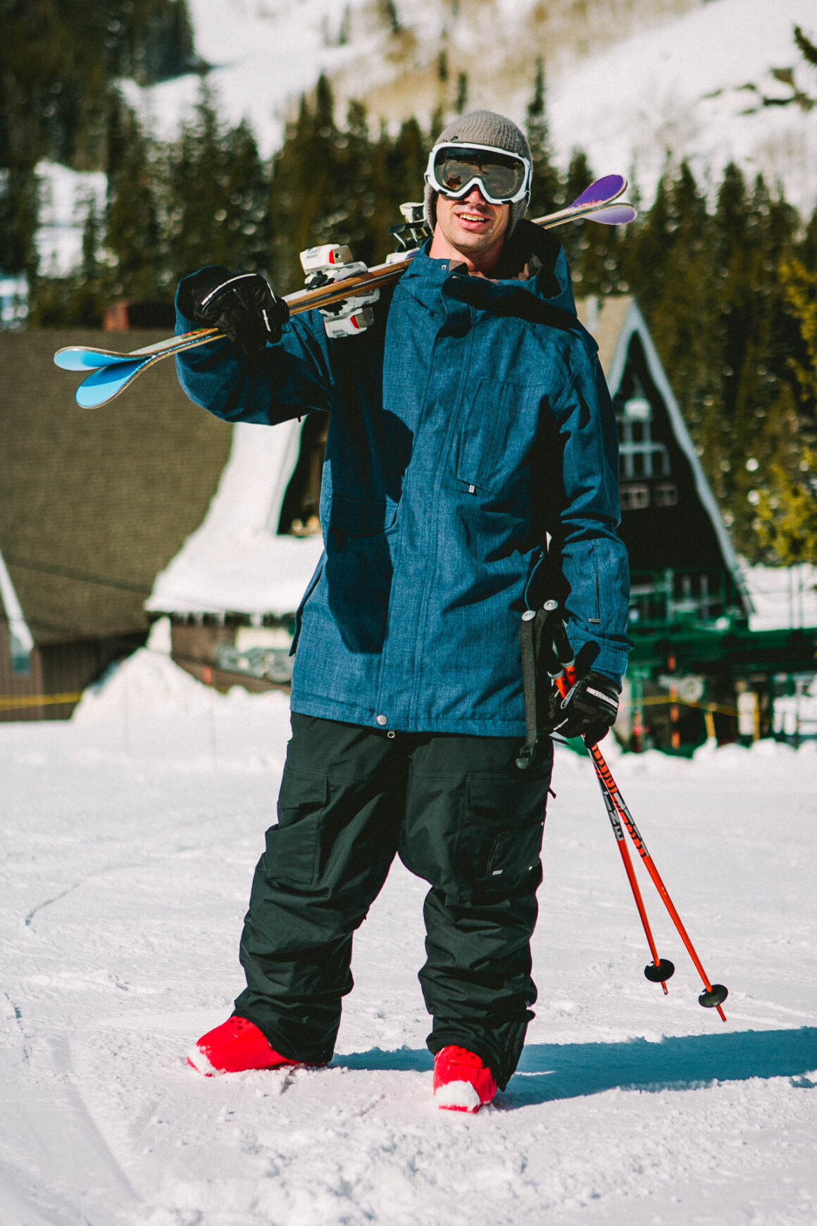 Jason Levinthal with Afterbang Freestyle Line Skis